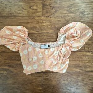 Sig Zane x Coconut Ave Sunburst Puff Sleeve Crop